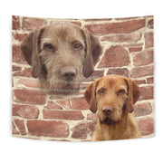 Wirehaired Vizsla On Wall Print Tapestry-Free Shipping - Deruj.com