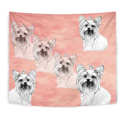 Yorkshire Terrier Dog Sketch Print Tapestry-Free Shipping - Deruj.com