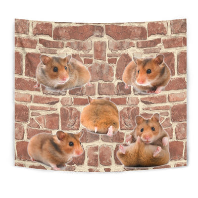 Djungarian Hamster On Wall Print Tapestry-Free Shipping - Deruj.com
