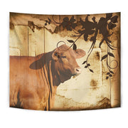 Amazing Red Brangus Cattle Print Tapestry-Free Shipping - Deruj.com