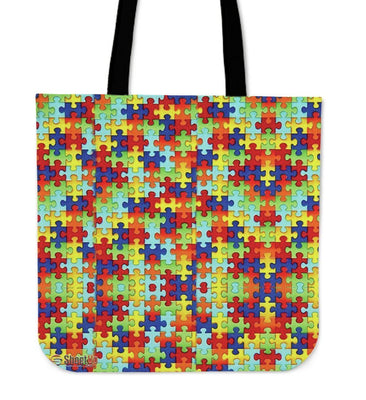 Autism Symbol Tote Bags- Free Shipping - Deruj.com