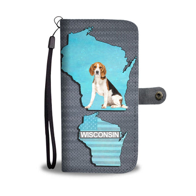 Beagle Dog Print Wallet Case-Free Shipping-WI State - Deruj.com