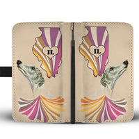 Whippet Dog Print Wallet Case-Free Shipping-IL State - Deruj.com