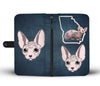 Sphynx Cat Print Wallet Case-Free Shipping-GA State - Deruj.com