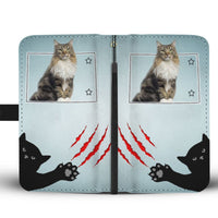 Maine Coon Cat Print Wallet Case-Free Shipping-CO State - Deruj.com