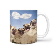 Pug Rushmore Mount Print 360 Mug - Deruj.com