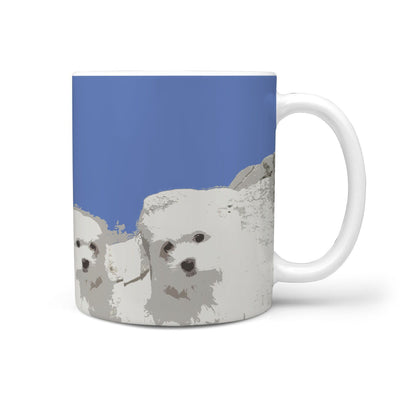 Maltese Dog Rushmore Mount Print 360 White Mug - Deruj.com