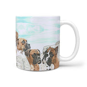 Boxer Dog Rushmore Mount Print 360 White Mug - Deruj.com