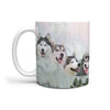 Siberian Husky Dog Mount Rushmore Print 360 Mug - Deruj.com