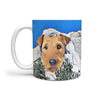 Airedale Terrier Mount Rushmore Print 360 White Mug - Deruj.com