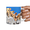 Airedale Terrier Mount Rushmore Print 360 White Mug - Deruj.com