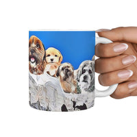 Shih Poo Dog Mount Rushmore Print 360 White Mug - Deruj.com