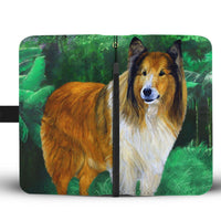 Amazing Rough Collie Dog Print Wallet Case-Free Shipping - Deruj.com