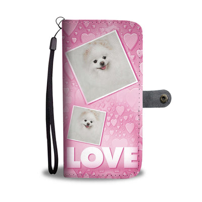 Pomeranian Dog with Love Print Wallet Case-Free Shipping - Deruj.com