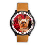 Yorkie (Yorkshire Terrier) On Red Print Wrist Watch-Free Shipping - Deruj.com
