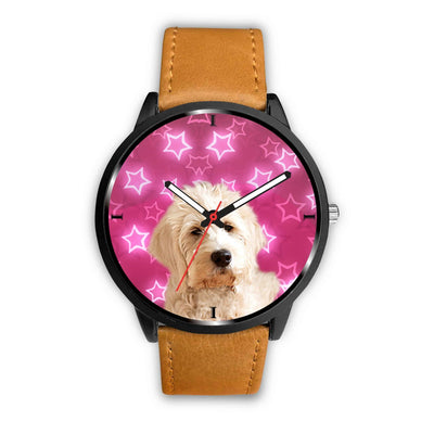 Goldendoodle On Pink Print Wrist Watch - Free Shipping - Deruj.com