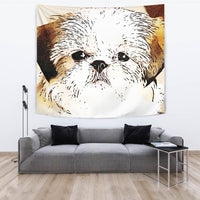 Cute Shih Tzu Dog Print Tapestry-Free Shipping - Deruj.com