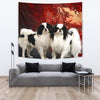 Japanese Chin On Red Print Tapestry-Free Shipping - Deruj.com