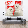 Cute Persian Cat On Red Print Tapestry-Free Shipping - Deruj.com