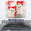 Cute Persian Cat On Red Print Tapestry-Free Shipping - Deruj.com