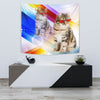 Cute Siberian Cat With Red Glasses Print Tapestry-Free Shipping - Deruj.com