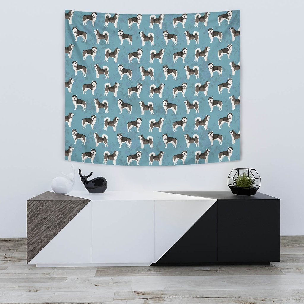 Alaskan Malamute Dog Pattern Print Tapestry-Free Shipping - Deruj.com