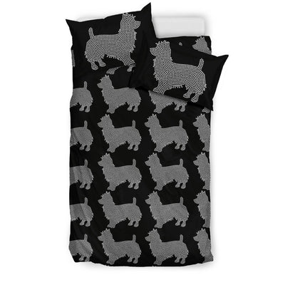 Australian Terrier Dog On Black Print Bedding Set-Free Shipping - Deruj.com