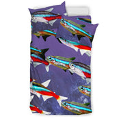 Beautiful Neon Tetra Fish Print Bedding Set-Free Shipping - Deruj.com