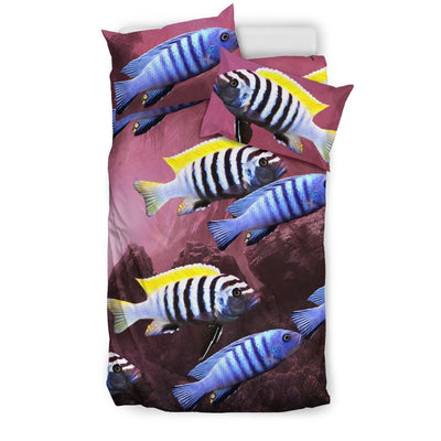 Cynotilapia Afra (Afra Cichlid) Fish Print Bedding Set-Free Shipping - Deruj.com