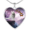 Turkish Angora Cat Print Heart Pendant Luxury Necklace-Free Shipping - Deruj.com