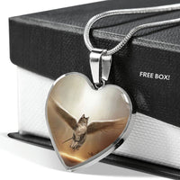 Norwegian Forest Cat Print Heart Pendant Luxury Necklace-Free Shipping - Deruj.com