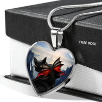 Bombay Cat Print Heart Pendant Luxury Necklace-Free Shipping - Deruj.com