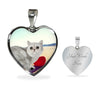 Exotic Shorthair Cat Print Heart Pendant Luxury Necklace-Free Shipping - Deruj.com