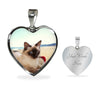 Balinese Cat Print Heart Pendant Luxury Necklace-Free Shipping - Deruj.com