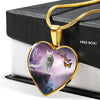 Turkish Angora Cat Print Heart Pendant Luxury Necklace-Free Shipping - Deruj.com