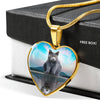 Chartreux Cat Print Heart Pendant Luxury Necklace-Free Shipping - Deruj.com