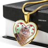 Somali Cat Print Heart Pendant Luxury Necklace-Free Shipping - Deruj.com