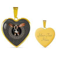 Amazing Basset Hound Dog Print Heart Pendant Luxury Necklace-Free Shipping - Deruj.com