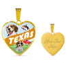 Cute Beagle Dog Print Texas Heart Pendant Luxury Necklace-Free Shipping - Deruj.com