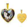 Munchkin Cat Print Heart Pendant Luxury Necklace-Free Shipping - Deruj.com