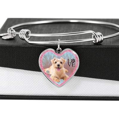 Norfolk Terrier Dog Heart Pendant Bangle-Free Shipping - Deruj.com