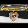 Cute Havanese Dog Print Luxury Heart Charm Bangle-Free Shipping - Deruj.com