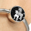 Cute Unicorn Print Circle Charm Steel Bracelet-Free Shipping - Deruj.com