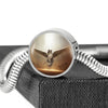 Norwegian Forest Cat Print Circle Charm Steel Bracelet-Free Shipping - Deruj.com
