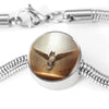 Norwegian Forest Cat Print Circle Charm Steel Bracelet-Free Shipping - Deruj.com