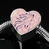 Lovely Horse Art Print Heart Charm Steel Bracelet-Free Shipping - Deruj.com