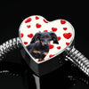 Dachshund Print Heart Charm Steel Bracelet-Free Shipping - Deruj.com
