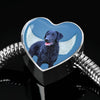 Curly Coated Retriever Print Heart Charm Steel Bracelet-Free Shipping - Deruj.com