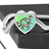 Quarter Horse Art Print Heart Charm Steel Bracelet-Free Shipping - Deruj.com