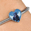 Curly Coated Retriever Print Heart Charm Steel Bracelet-Free Shipping - Deruj.com